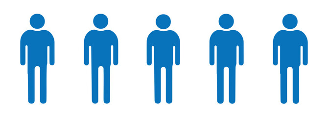 Silhouette People Icon Set for Human Resources, Social, or Demographic Design Projects
