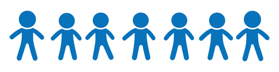 Silhouette People Icon Set for Human Resources, Social, or Demographic Design Projects
