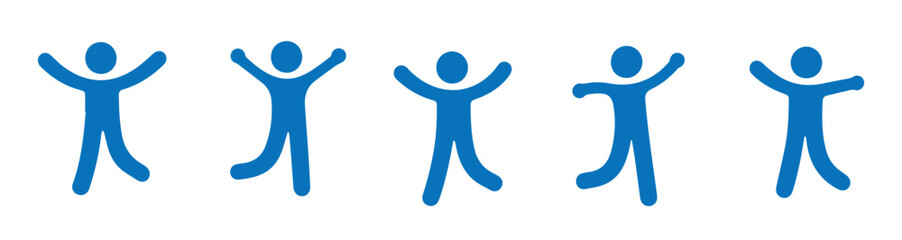 Silhouette People Icon Set for Human Resources, Social, or Demographic Design Projects
