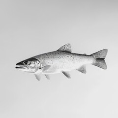 Naklejka premium Gray fish side view