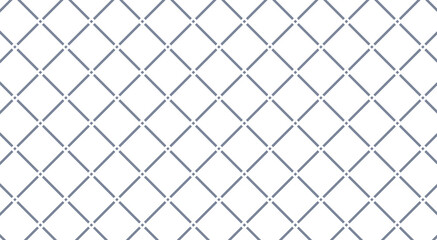 Diagonal gray grid pattern repeating across white surface, creating minimalist geometric design for decorative backgrounds and textures