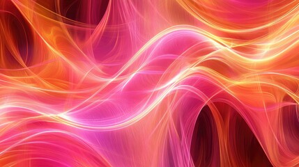 Obraz premium Abstract design of vibrant flowing lines in warm and cool hues.