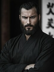 Obraz premium Focused martial arts expert