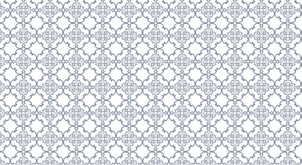 Seamless pattern forming a decorative surface with floral motifs, ideal for backgrounds, textures and textile designs