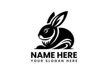 Bold Rabbit Head Graphic. Cute Animal Design