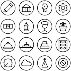 Collection of Simple Line Icons for Website and App Design