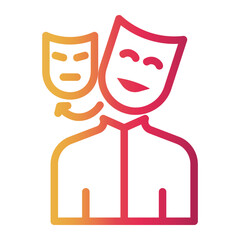 entertainment Line Gradient Icon