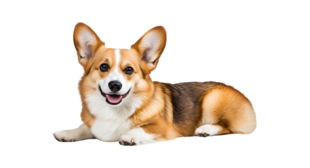 Adorable Corgi Dog with No Background  Ready for Projects, isolated on transparent background