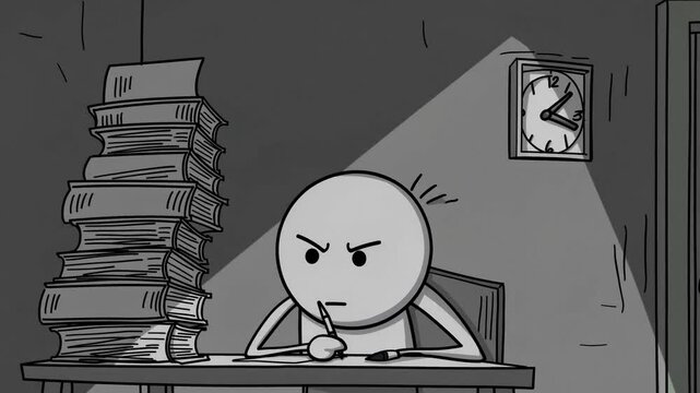 Stickman is stressed with a deadline to complete the piling work.