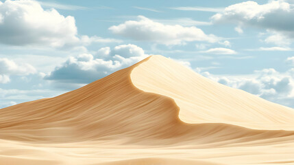 Abstract Sand Dune Landscape with Cloudscape in Golden Hour Pixelated Sand Texture Aesthetic Under a Partially Cloudy Sky