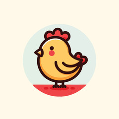 cute chick vector image