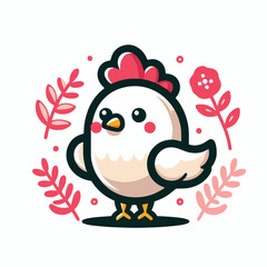 cute chick vector image