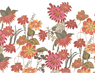 allover and floral allover design for printing