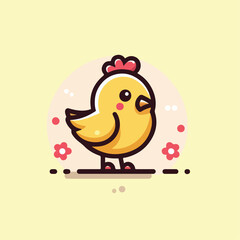 cute chick vector image