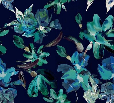 allover and floral allover design for printing