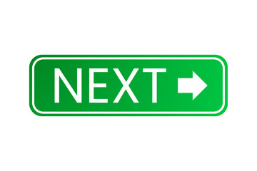 Green next sign element png transparent background	