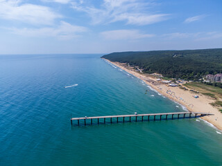 aerial view of the sea near Shkorpilovci , Bulgaria