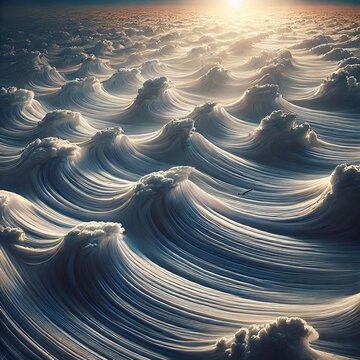 Fluctus clouds Wave like clouds that form when air