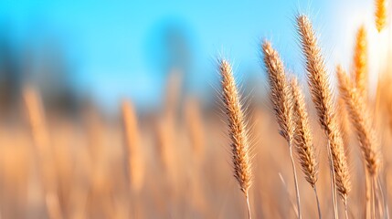 Fototapeta premium Golden grasses at sunset