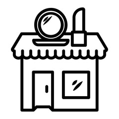 Fototapeta premium store Line Icon