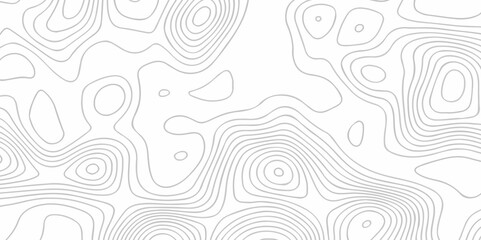 Topographic map background geographic line map with seamless ornament design. The black on white contours vector topography stylized height of the lines map.	