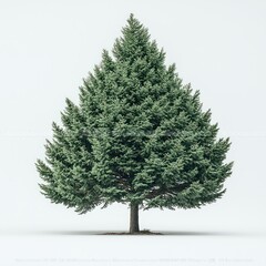 Obraz premium Full, healthy evergreen tree against white background