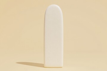 Creamy, smooth, blank product on a pale background