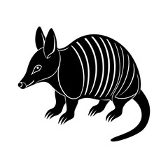 armadillo-vector-silhouette illustration