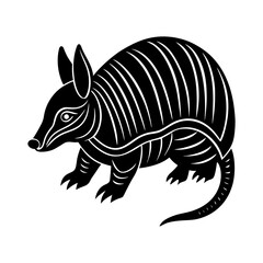 armadillo-vector-silhouette illustration