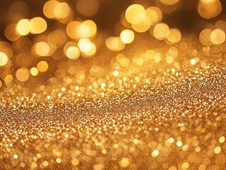 golden glitter close up warm glowing light festive sparkle bokeh macro photography christmas celebration background