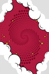 abstract vector background with clouds