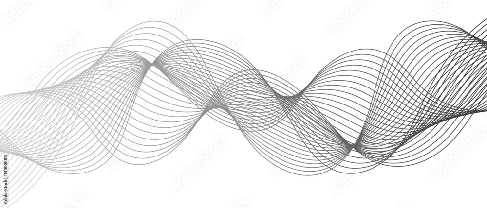 Wall mural modern wave abstract background vector background with curved shapes. geometric design used for para