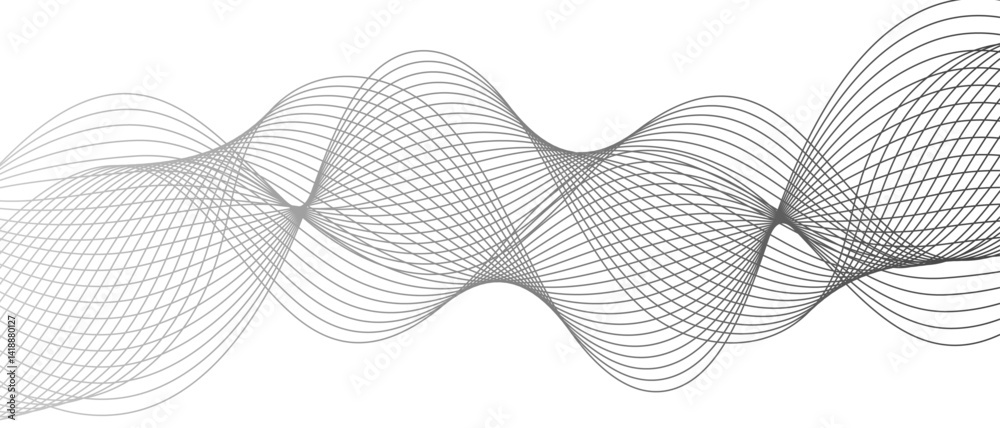 Wall mural modern wave abstract background vector background with curved shapes. geometric design used for para
