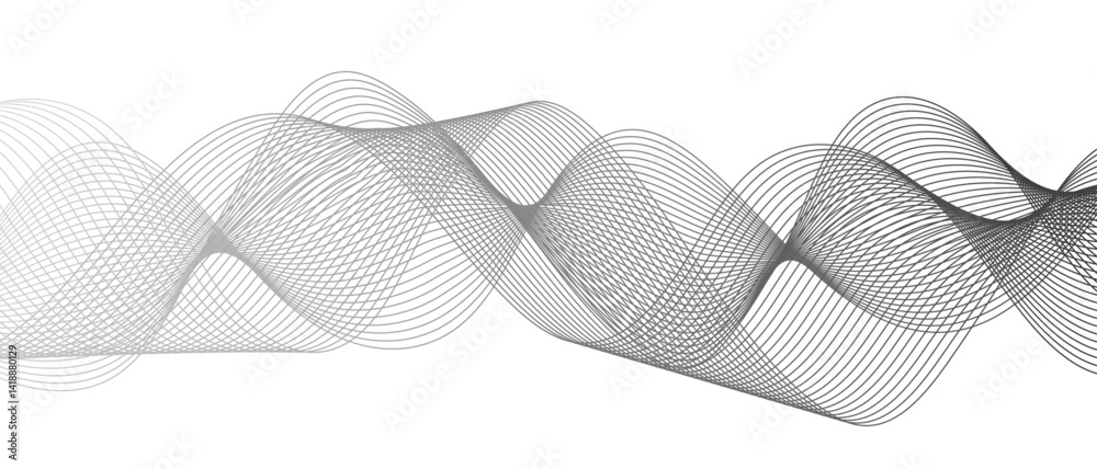 Wall mural modern wave abstract background vector background with curved shapes. geometric design used for para