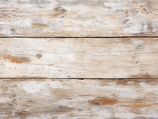 Fototapeta premium A horizontal texture of three wooden planks with visible cracks, knots, and wear marks, offering a vintage rustic appeal