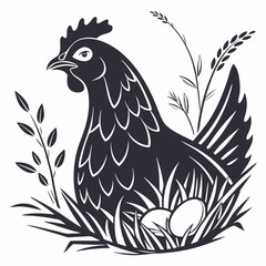 Fototapeta premium rooster and hen