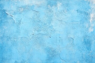 Light Blue Plastered Wall with Rough Texture and Peeling Paint Surface Background