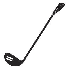 Simple Black Golf Club Icon, Sport Equipment Vector Illustration