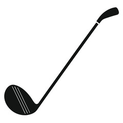Simple Black Golf Club Icon, Sport Equipment Vector Illustration
