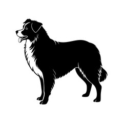 australian-shepherd-vector-silhouette illustration