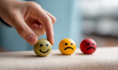 Hand selecting a positive feedback