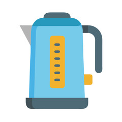 Blue electric kettle illustration for tea or coffee