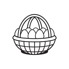 easter egg in a basket