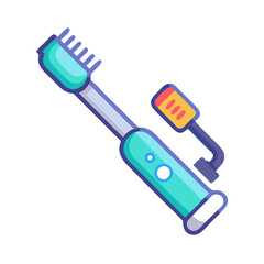 Modern Electric Toothbrush Icon for Dental Hygiene Illustration