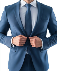 Close-up of a smiling business man, a handsome business tough guy