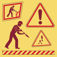 Hazard Warning Symbol. Safety Alert Icon for Risk and Danger Prevention