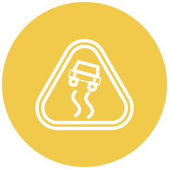 Slippery Road Icon