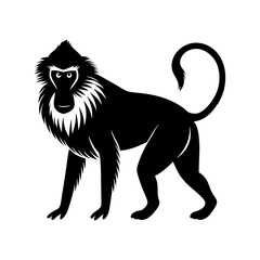 baboon-vector-silhouette illustration