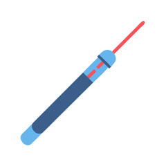 Stylized Laser Pointer With Red Light on Black