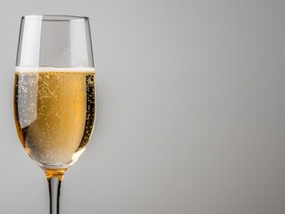 Elegant Champagne Glass Close-Up Sparkling Celebration Festive Occasion Alcohol